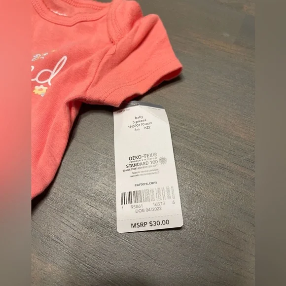 🎀 NEW! • Carters • 5️⃣ Onesies/bodysuit bundle ⭐️ | 3 months - Picture 8 of 11